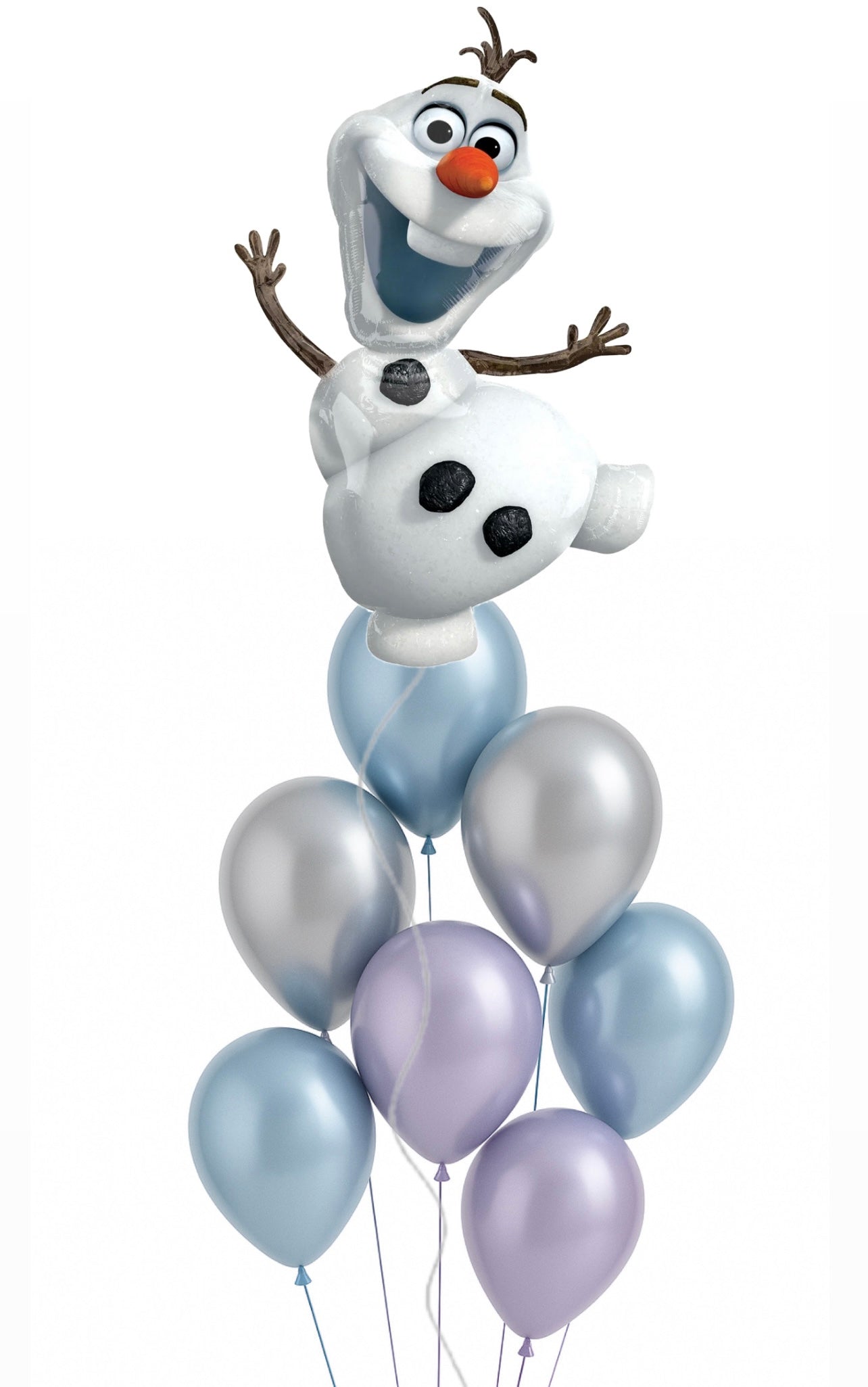 Frozen Balloon Bouquet of 7 with Olaf Feature Foil