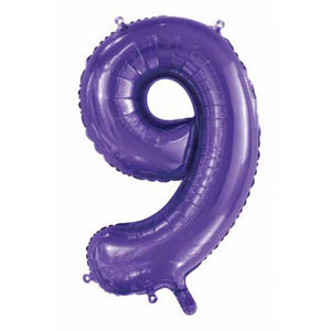 Purple Foil Number Balloon 86cm - Choose Your Number