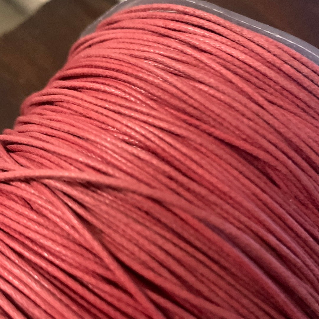 Waxed Red Cotton String