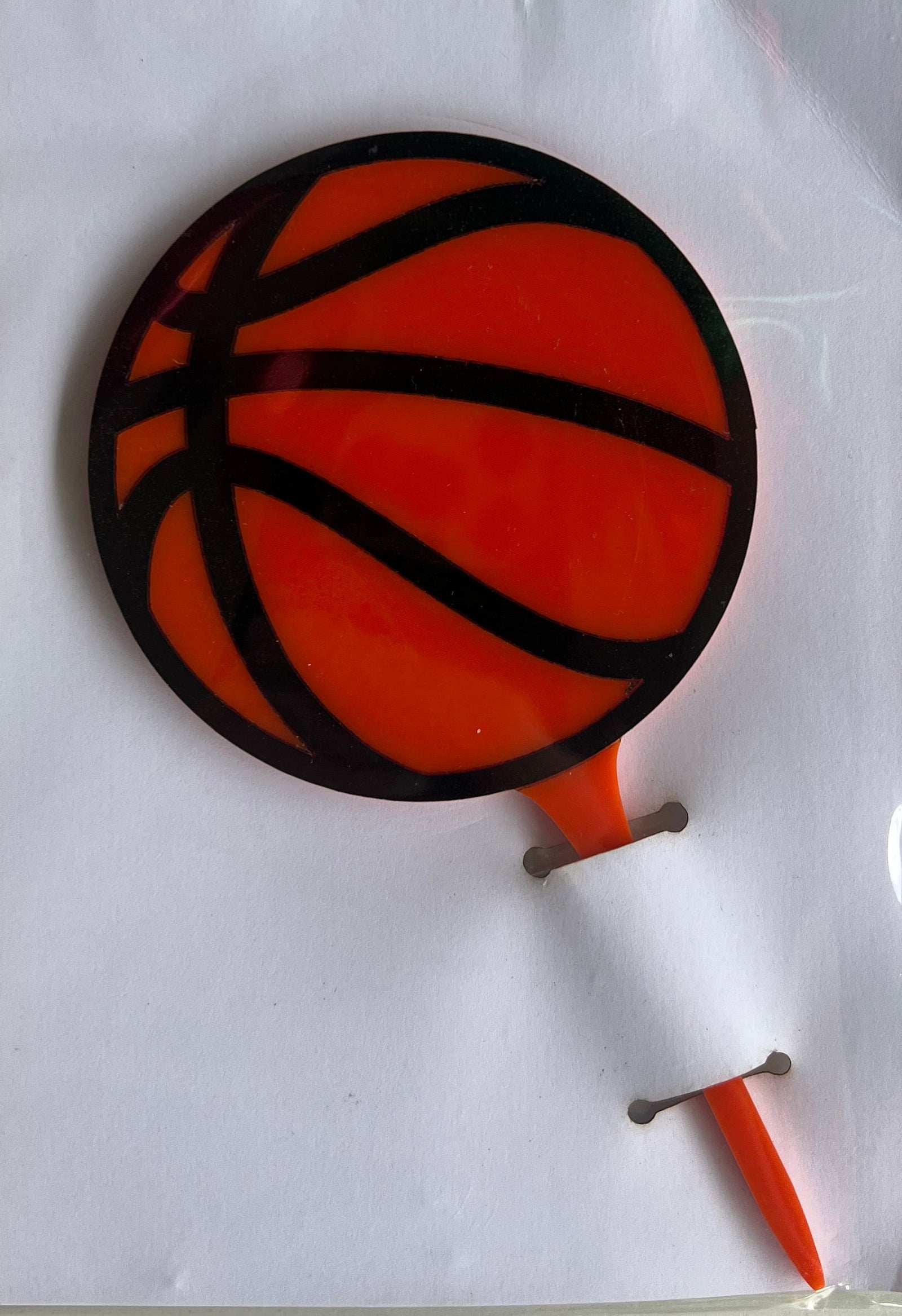 Basketball Shape Acrylic Cake Topper