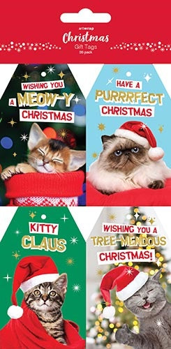 Christmas Gift Tags Cats 20PK