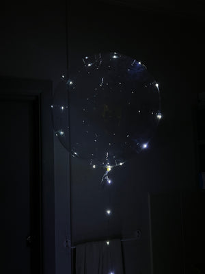 LED Light Up Balloon PVC Bright White Ea