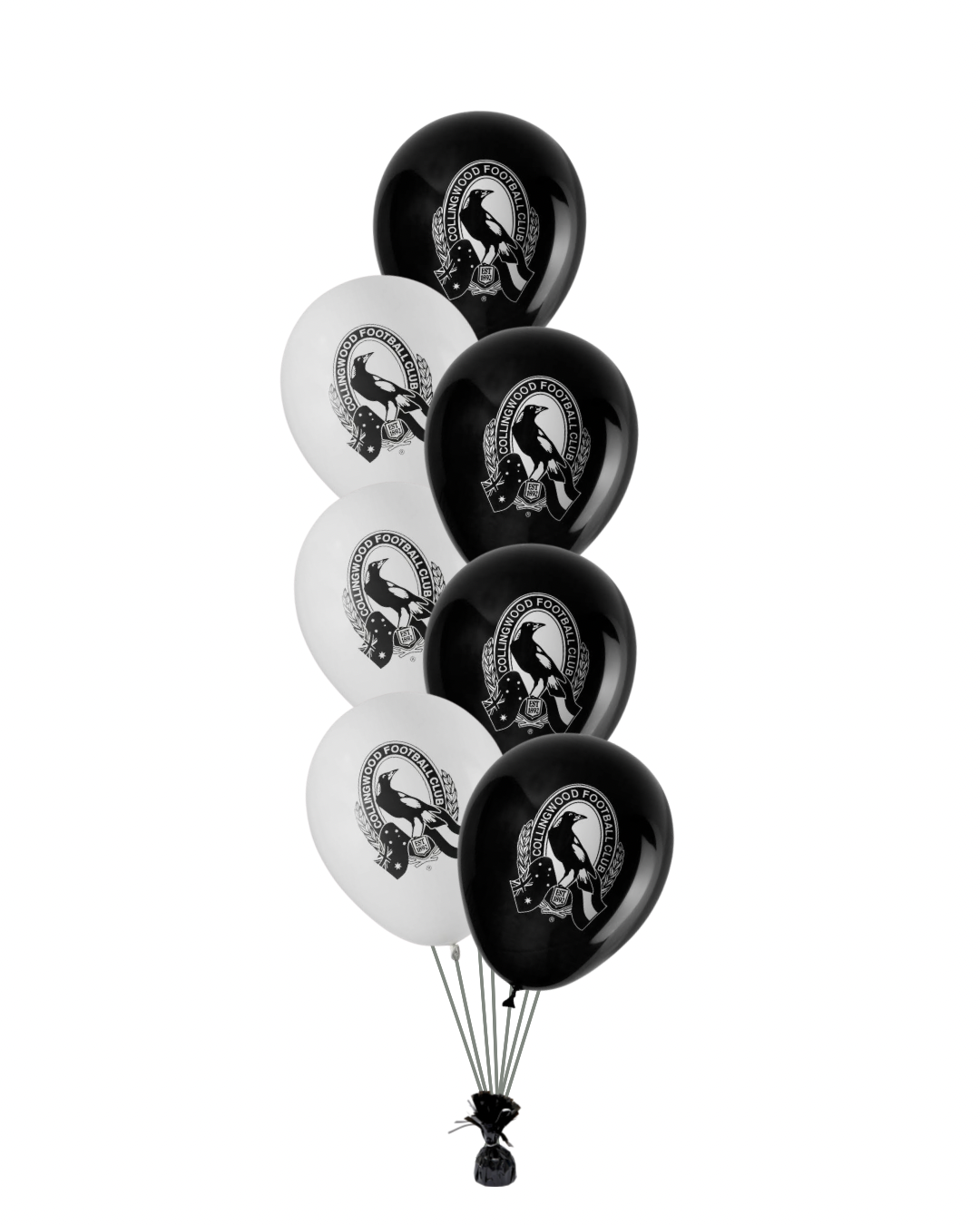 Collingwood AFL Balloon Bouquet of 7