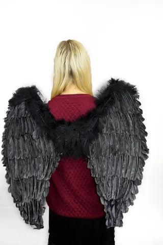 BLACK ANGEL WINGS 65X65CM - Party Affair