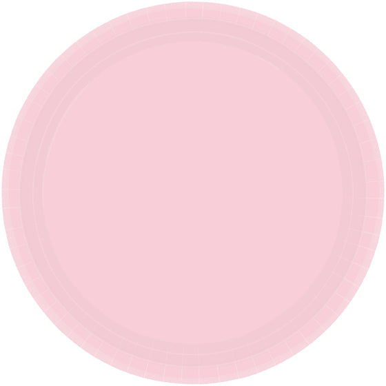 Blush Pink Paper Plates Round