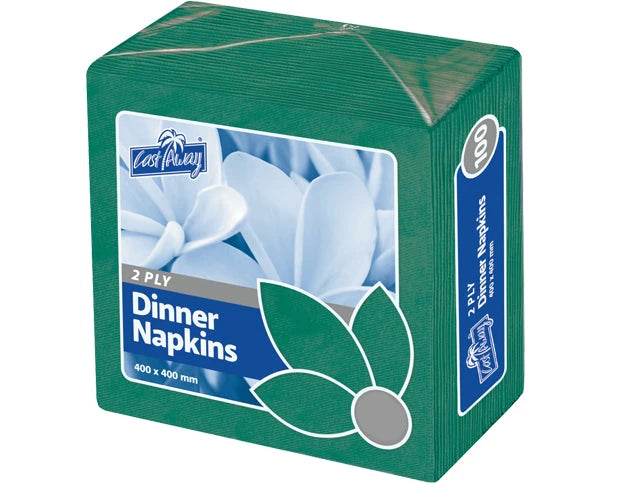 Pine Green 2 Ply Dinner Serviettes - 20