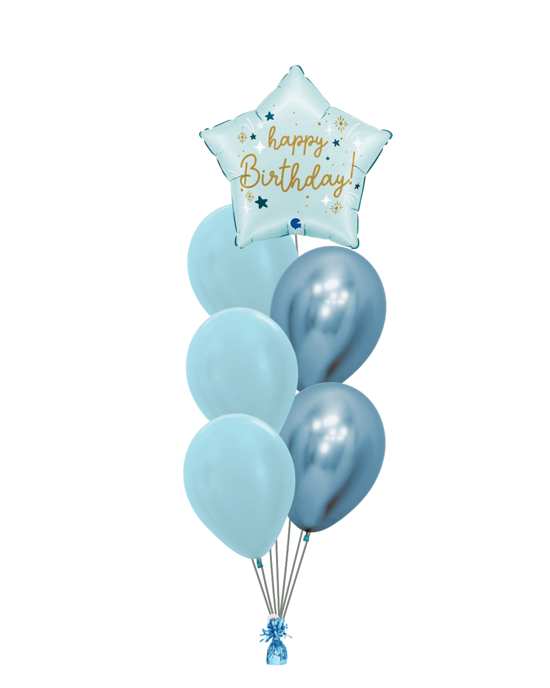 Blue Starburst Balloon Bouquet