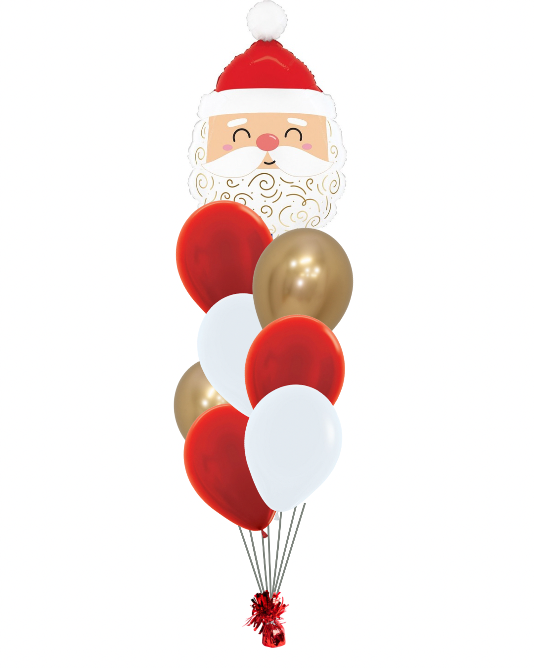 Joyful Santa Helium Balloon Bouquet