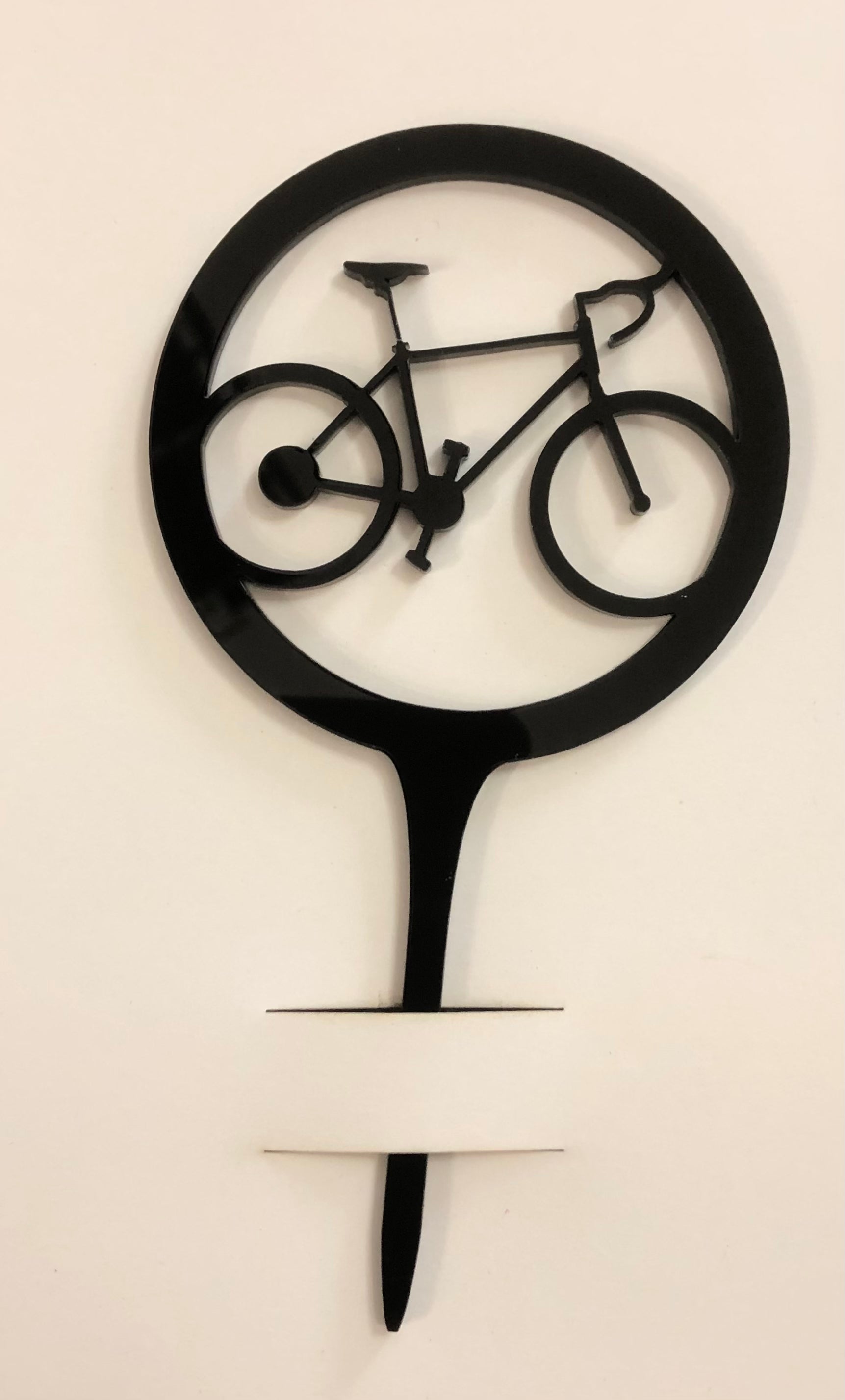 Bicycle Shaped Acrylic Cake Topper