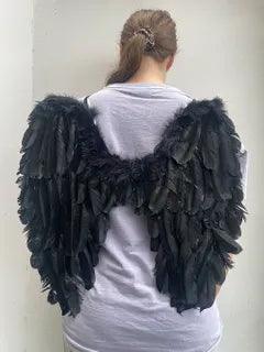 Feather Wings Black 50x50Cm - Party Affair