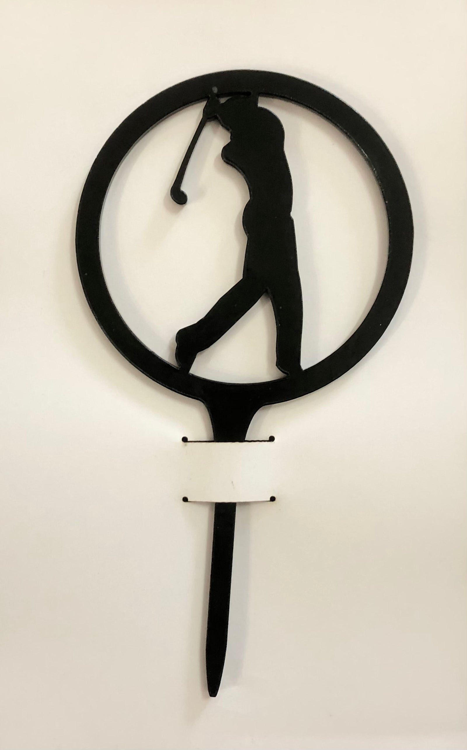 Golf Shaped Acrylic Cake Topper - Party Affair