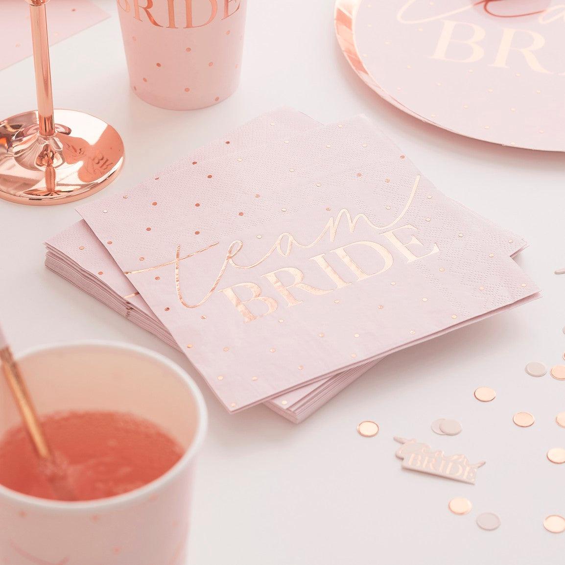 Rose Gold Foiled Hens Party Napkins - Party Affair