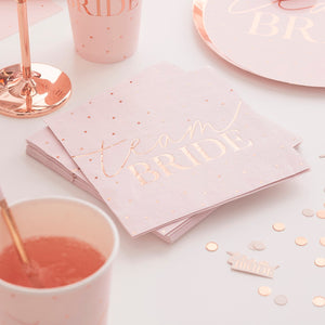 Rose Gold Foiled Hens Party Napkins