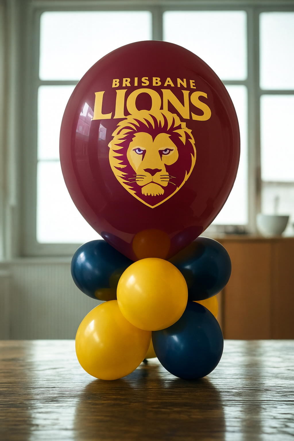 Brisbane Lions Table Balloon Centerpiece