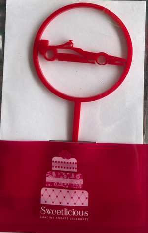 Race Car Acrylic Cake Topper