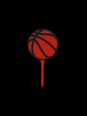 Basketball Shape Acrylic Cake Topper