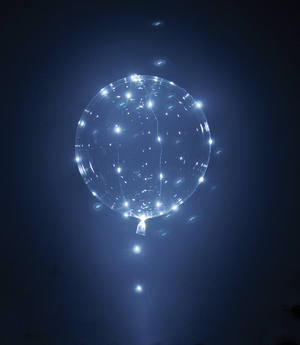 LED Light Up Balloon PVC Bright White Ea