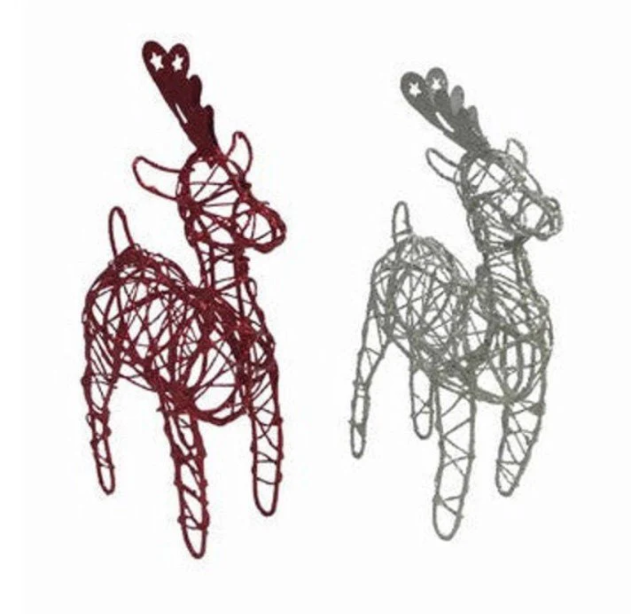 Wire Christmas Reindeer Decoration 19cm