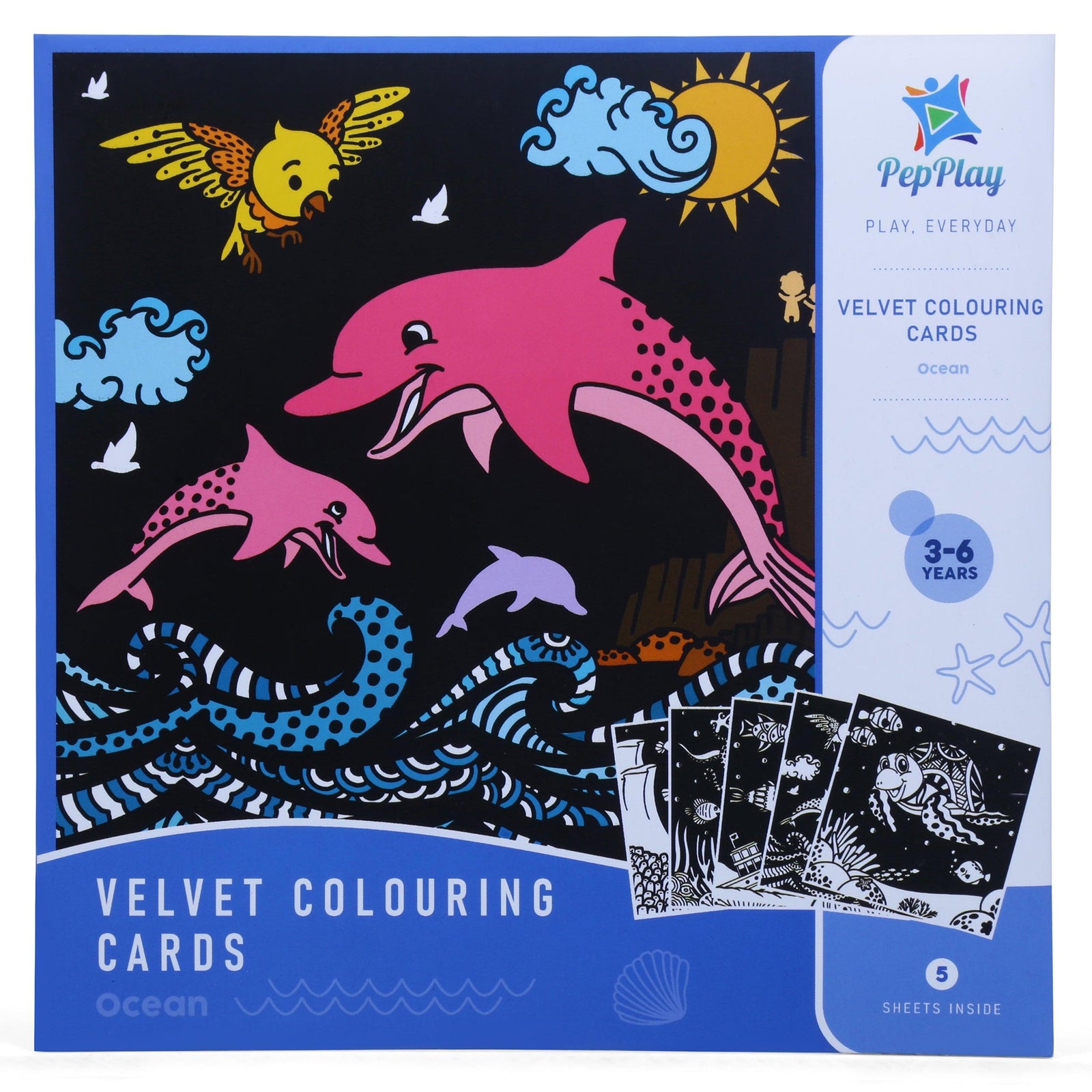 Velvet Colouring Cards- Ocean - Party Affair