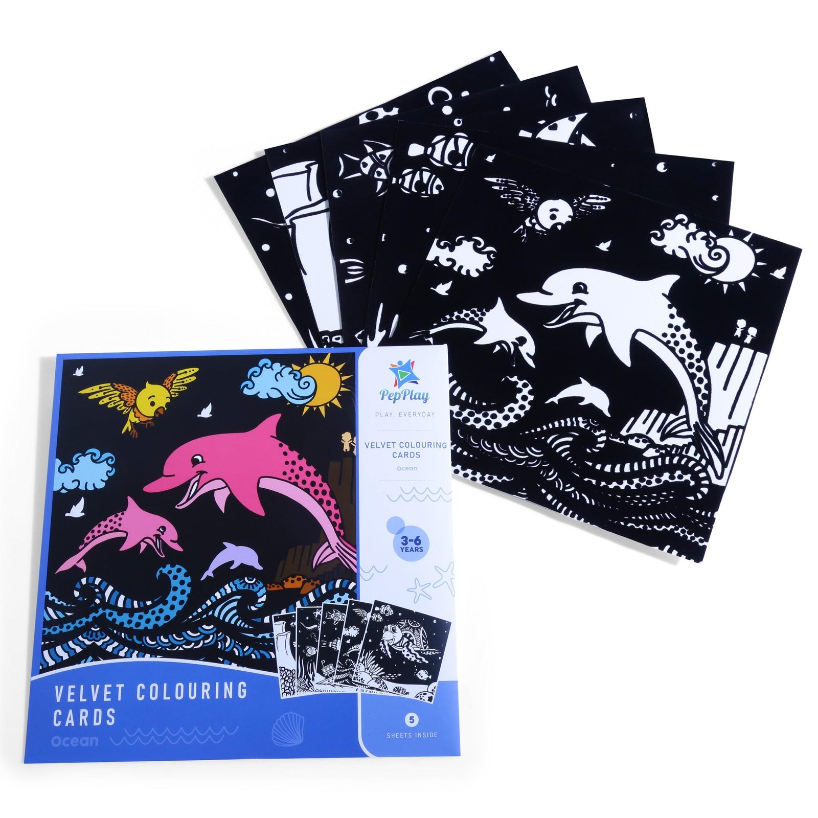 Velvet Colouring Cards- Ocean - Party Affair