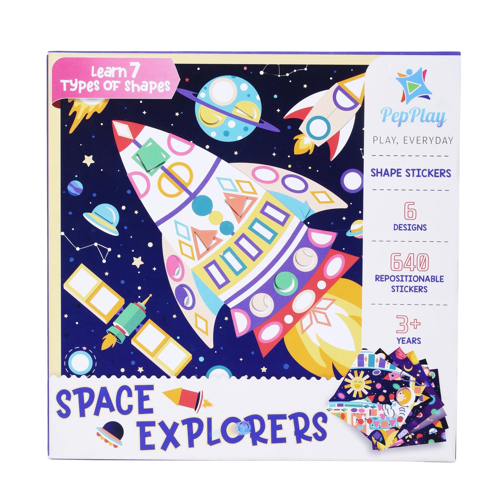 Educational Shape Sticker – Space Explorers - Party Affair