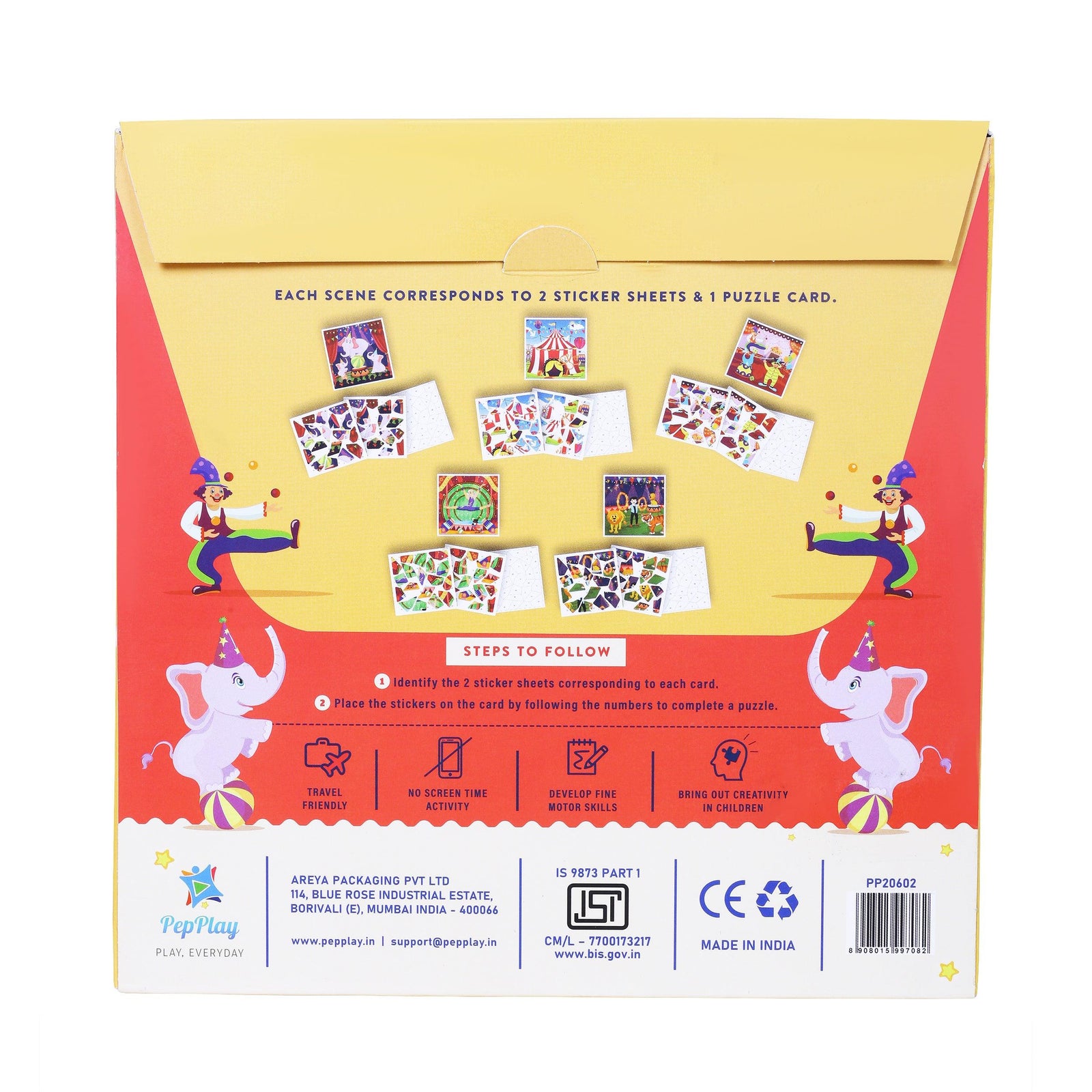 Educational Sticker Puzzle – Circus Carnival - Party Affair