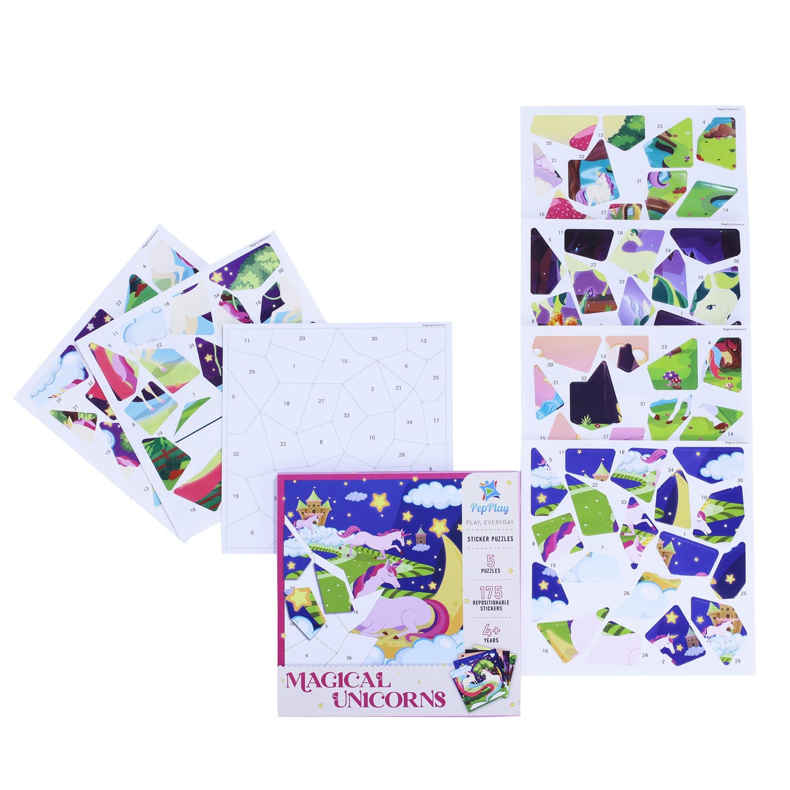 Educational Sticker Puzzle – Magical Unicorn - Party Affair