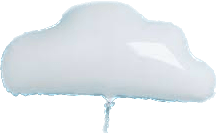 White Cloud Foil Balloon Shape - Party Affair