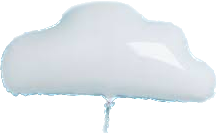 White Cloud Foil Balloon Shape