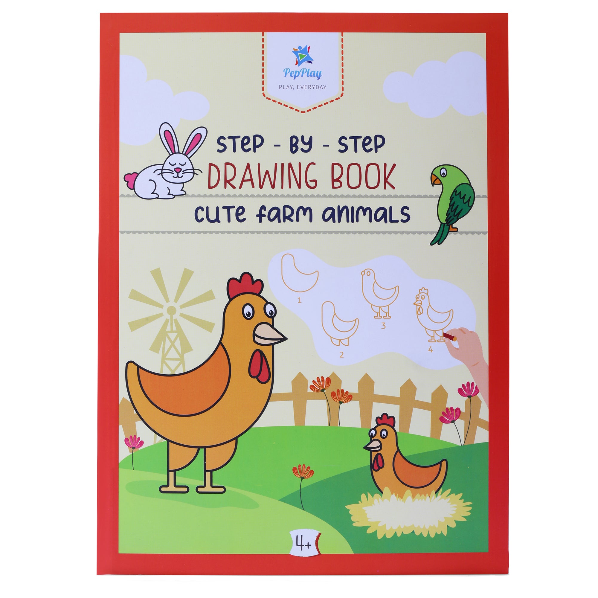 Step-By-Step Drawing Book-Cute Farm Animal