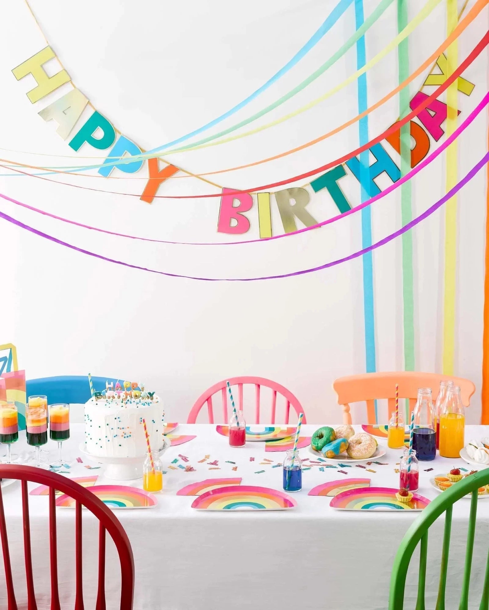 Rainbow Brights Happy Birthday Garland - Party Affair