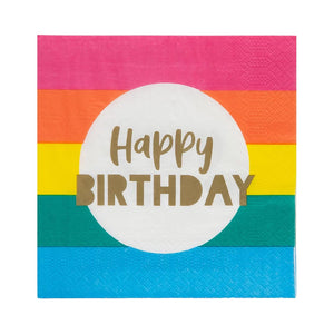 Rainbow Brights Happy Birthday Napkins