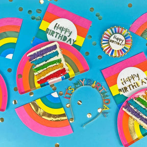 Rainbow Brights Happy Birthday Napkins