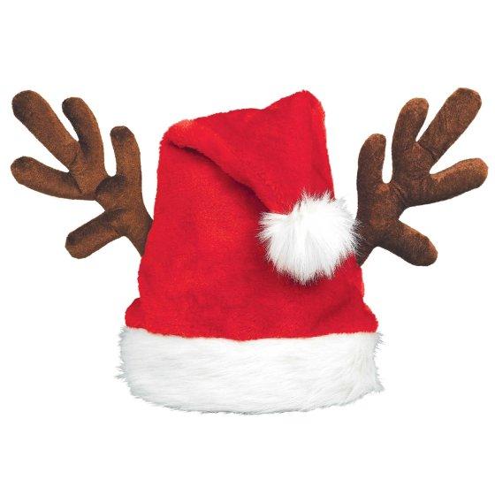 Santa Hat with Antlers - Party Affair