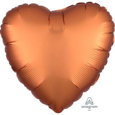 Satin Luxe Amber Heart Shape Foil - Party Affair