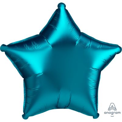 Satin Luxe Aqua Star Foil Balloon 