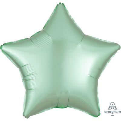 Satin Luxe Pastel Mint Green Star Foil Balloon - Party Affair