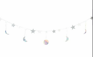 Silver Stars & Moons Garland