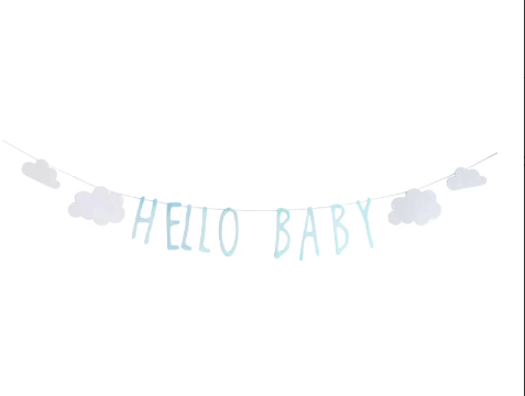Hello Baby Cloud Garland - Party Affair