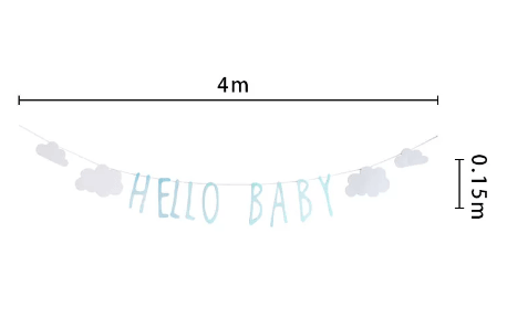 Hello Baby Cloud Garland - Party Affair