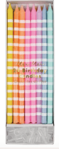 Striped Pastel Party Candles - Party Affair