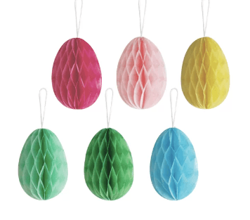 Mini Egg Shape Paper Honeycombs - Party Affair