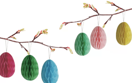 Mini Egg Shape Paper Honeycombs - Party Affair