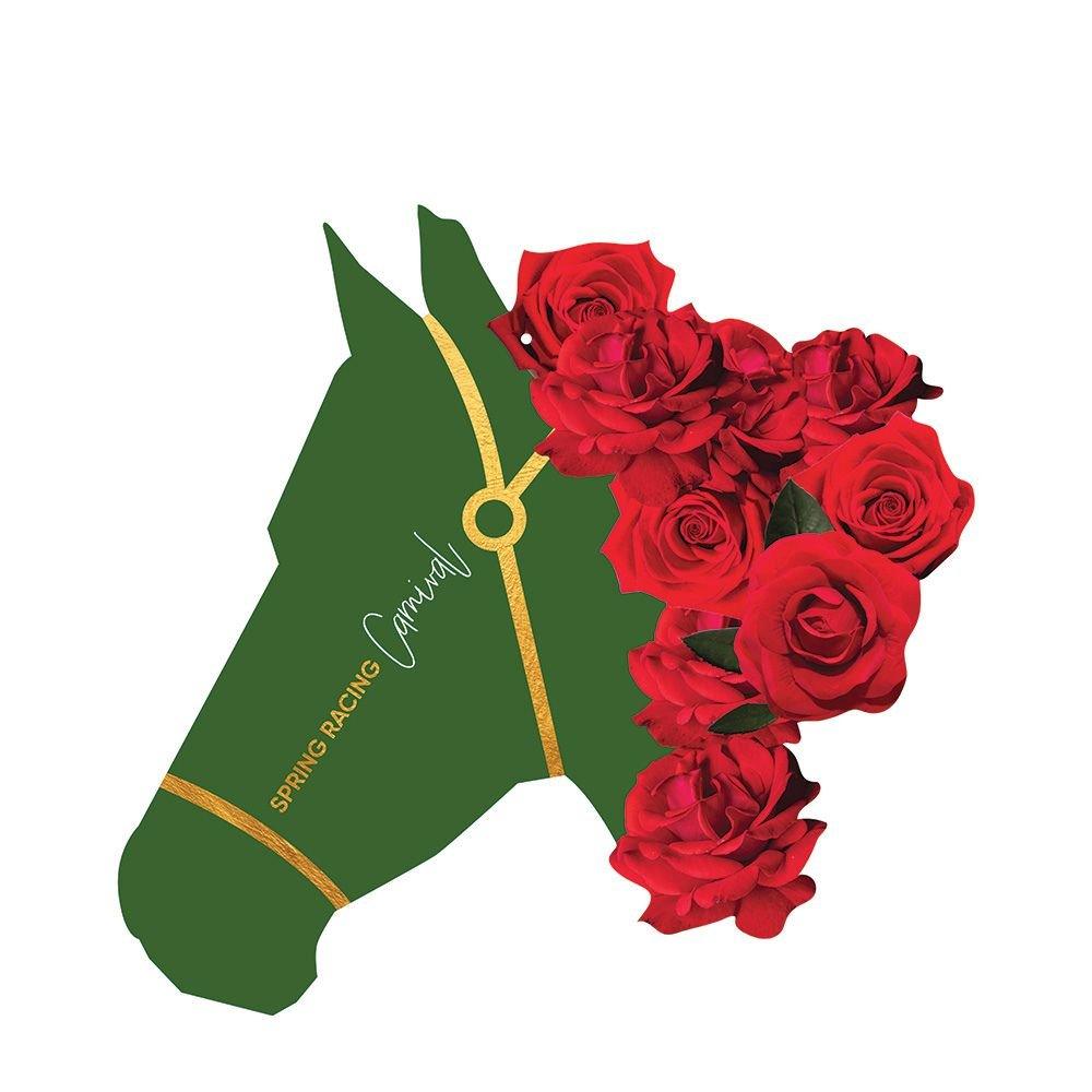 Spring Racing Horse Floral Cardboard Cut Out - Party Affair