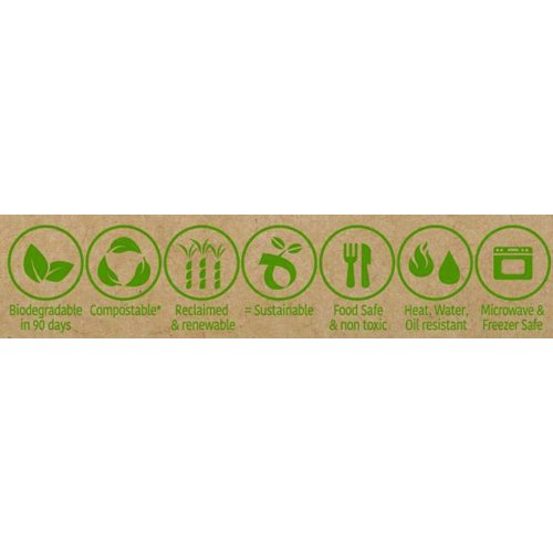 Sugar Cane White Eco Plates (18cm) Pk 50 - Party Affair