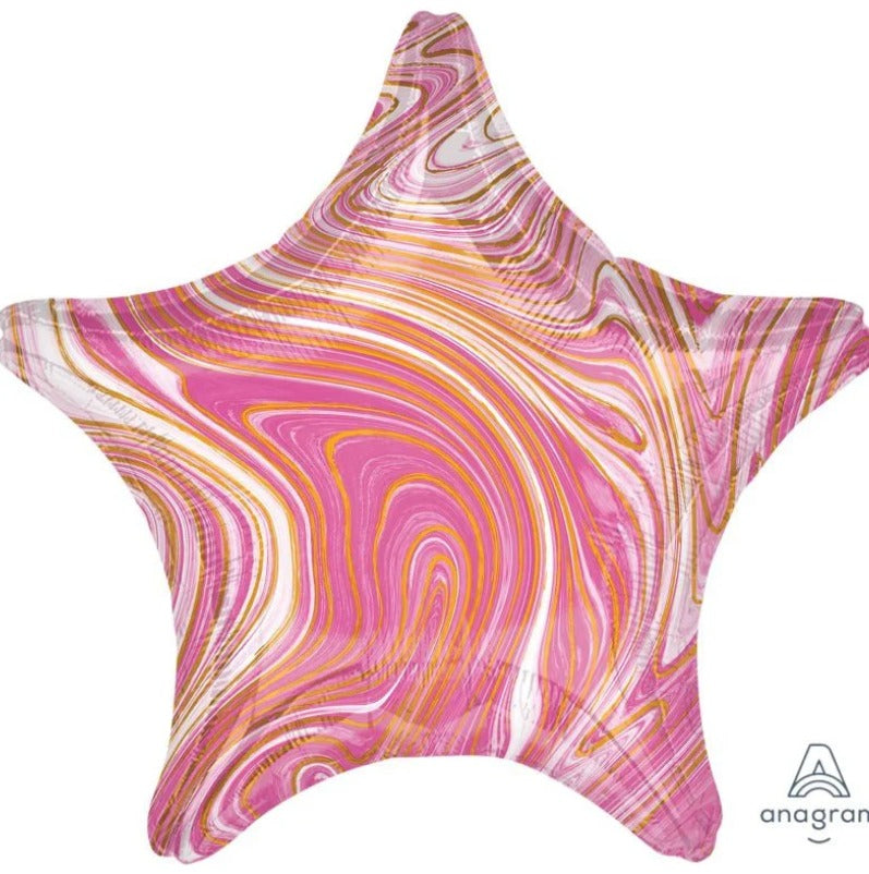 Marblez Pink Star Foil Balloon