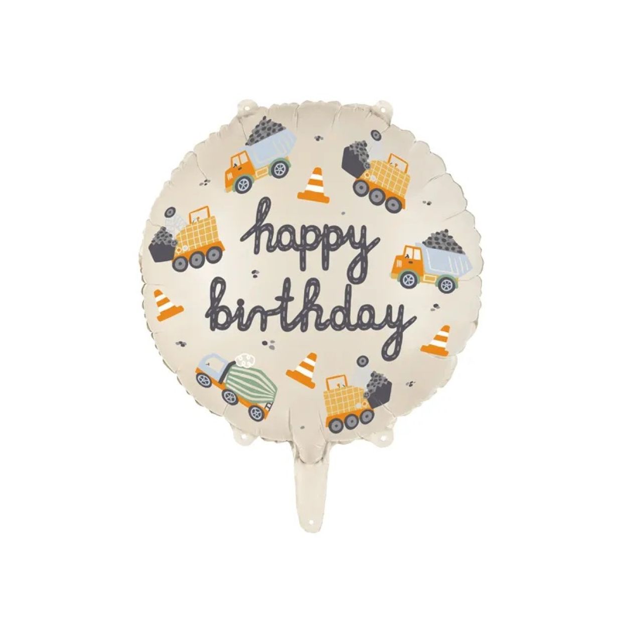 Construction Vehicles Birthday Foil Balloon