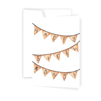 Happy Birthday Bunting Greeting Card