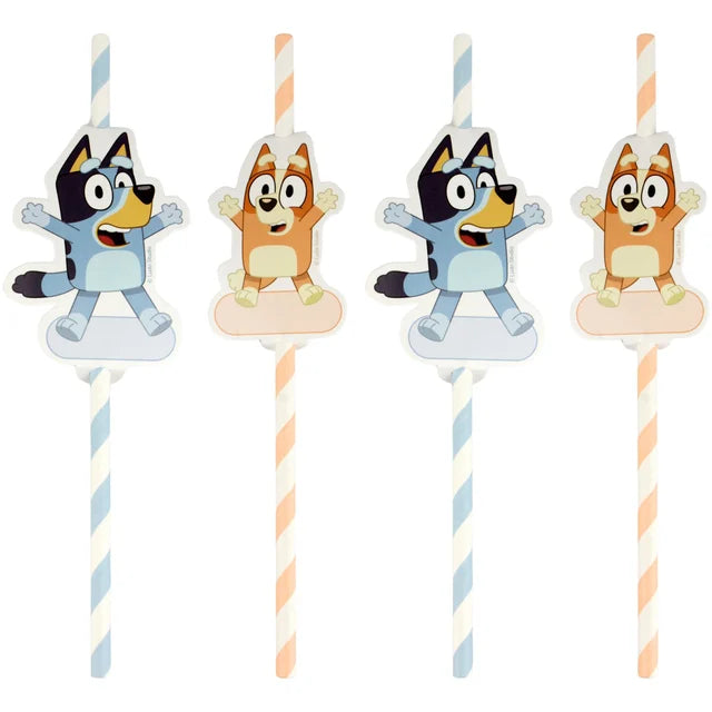 Bluey Paper Straws