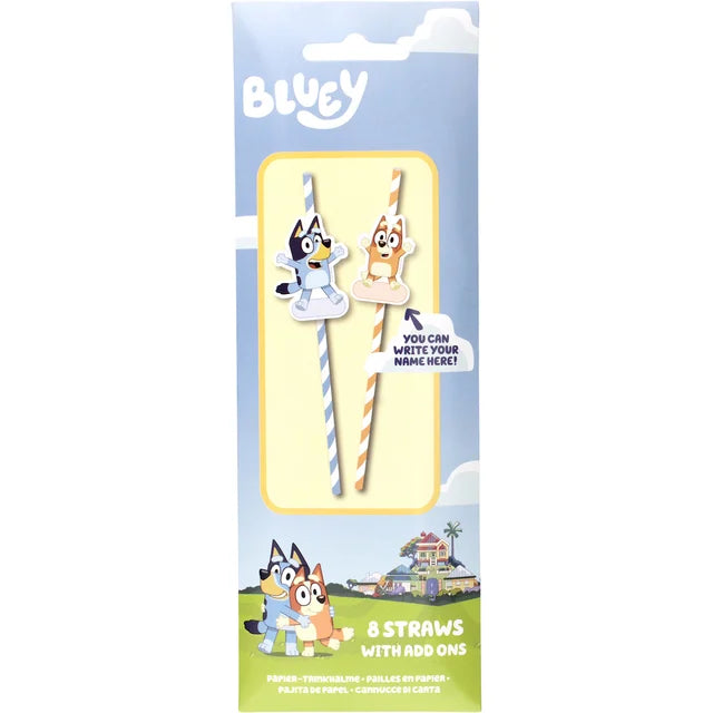 Bluey Paper Straws